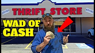 WAD Of CASH To Spend! Thrift With Us! #Thrift Haul #Thrifting #GrimesFinds