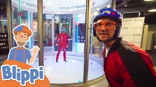 Blippi Goes Indoor Skydiving | Fun and Educational Videos For Kids
