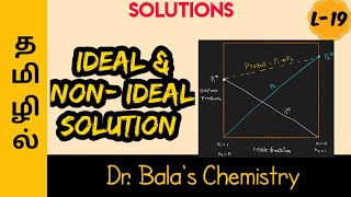 Ideal and Non-Ideal solution Introduction in Tamil || NEET || JEE || Class 12