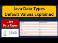Java Data Types Default Values Explained | Java Tutorial