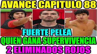 AVANCE CAPITULO 88 QUIEN GANA SUPERVIVENCA | 2 ROJOS ELIMINADOS | ROJOS EXPLOTAN EXATLÓN MEXICO