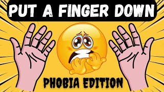 🟡 Put a Finger Down 20 PHOBIA QUESTION | TikTok Inspired Challenge | Phobia Questions Edition