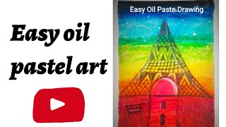 Eiffel Tower scenery Drawing with oil pastels