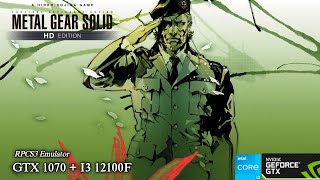 Metal Gear Solid 3 HD Edition RPCS3 emulator | GTX 1070 + I3 12100F