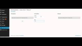 TextTemplate WordPress plugin - creating basic template