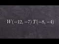 Determine the midpoint between two points