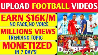 How to upload football highlights on youtube without copyright 2022 | Fifa world cup 2022 highlights
