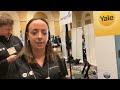 the new yale assure fingerprint smartlock in action at ces2024