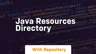 java resources directory