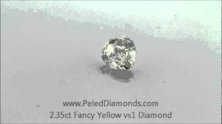 Fancy Yellow Diamond, 2.35 carat, VS1