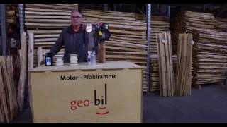 EASY Motor-Pfahlramme von geo-bil – das Werkzeug zum Einschlagen von Pfählen.