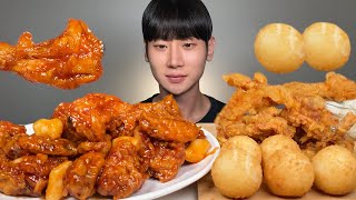 달달한 페리카나 양념치킨과 꼬들목 치즈볼 먹방~! 리얼사운드 ASMR Korean Chicken Cheese Ball MUKBANG EATING SHOW