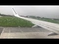 Runway 05 take off from Teesside Airport onboard Ryanair Boeing 737-800 EI-EBS