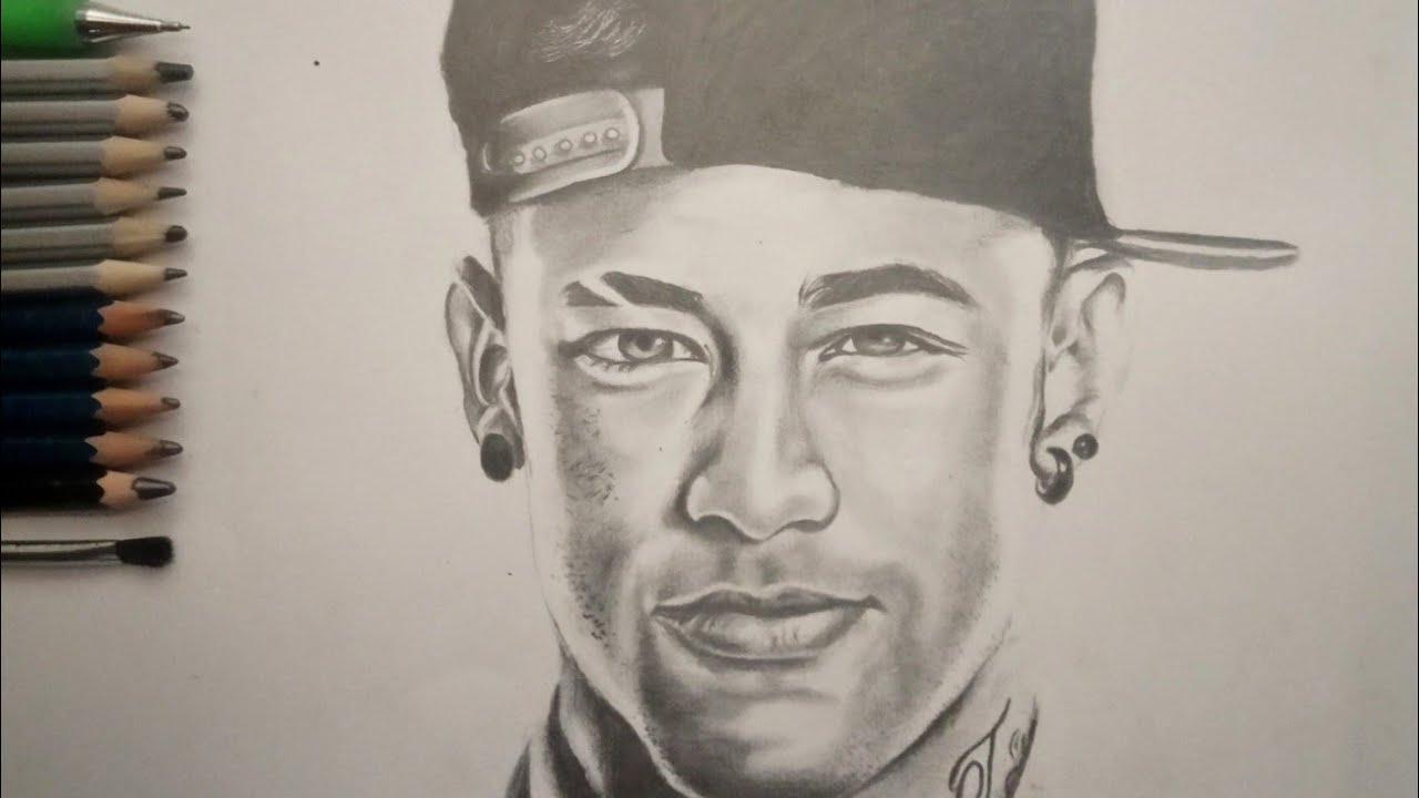 Neymar Pencil Sketch A Pictorial Tribute To The Brazilian Superstar