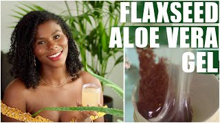 HOMEMADE HAIR GEL RECIPE | FLAXSEED Hair Gel with ALOE VERA