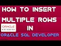 How to insert multiple rows on oracle SQL developer | dual table explained