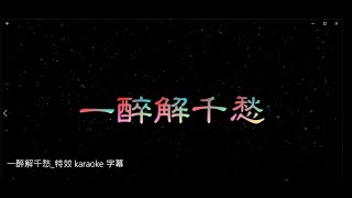 一醉解千愁 特效 karaoke 字幕