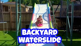 when Dad Builds a Backyard Waterslide for Lylah