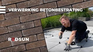 Verwerking van betonbestrating - door REDSUN