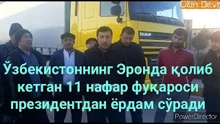 Ўзбекистоннинг Эронда қолиб кетган 11 нафар фуқароси президентдан ёрдам сўради...