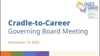 Governing Board Meeting | November 14, 2025