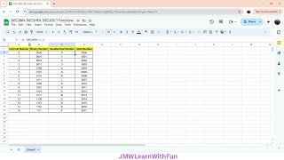 "DEC2BIN, DEC2HEX, DEC2OCT" functions in Google Sheets