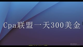 cpa赚美金一天300怎么操作，网赚项目，cpa赚钱项目，cpa赚钱小方法，全自动赚钱项目。