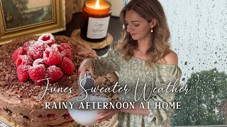 Rainy afternoon at home, no-bake cake & writing | Cosy & Slow Living in the English Countryside vlog