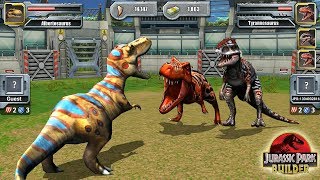 ALBERTOSAURUS VS REXY \u0026 INDOMINUS REX - JURASSIC DINOSAUR TOURNAMENT || JURASSIC PARK BUILDER