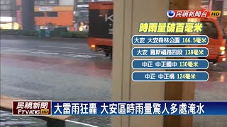 雨炸雙北! 東區水淹腳踝 永和地下道滅頂－民視新聞