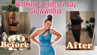 I tried WALKING 3 miles A DAY FOR ONE WEEK | GROWWITHJO walk the weight off results | Fitmas Ep. 3
