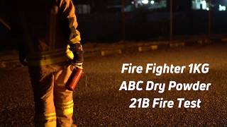 Fire Fighter 1KG ABC Dry Powder Fire Test Video