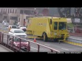 golden gate bridge road zipper in action at the tail end of its morning run