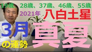 【風水、八白土星、３月の運勢】2021年、南に回座、《　19歳、28歳、37歳、46歳、55歳、64歳　》