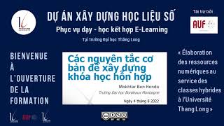 Principes de montage d'un enseignement hybride (diapositives en langue vietnamienne)