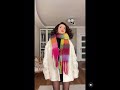 scarf with fluffy coat and knee high boots