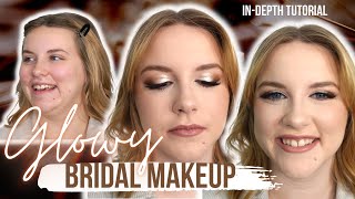 GLOWY BRIDAL MAKEUP ON A CLIENT: In-depth tutorial