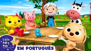 O Porco Come Maçã | Canções para crianças | Little Baby Bum em Português