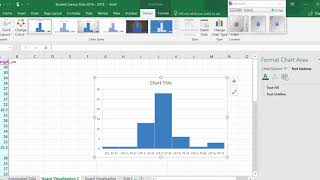 Quant Visualizations Histogram Boxplot Dotplot in Excel Sept 2018