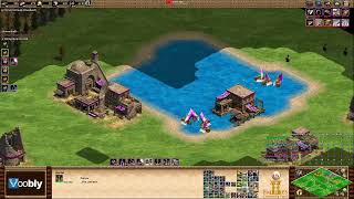 Voobly AOE2 1.6: Black Forest, 4 vs 4 team game