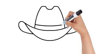How To Draw A Cowboy Hat- Kids Drawing Ideas