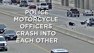 Video of collision between two Irving police motorcycles