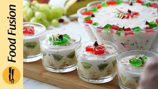 Fruit Cream Dessert Recipe by Food Fusion (Ramzan Special)