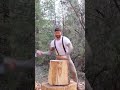 trick for splitting wood save your back