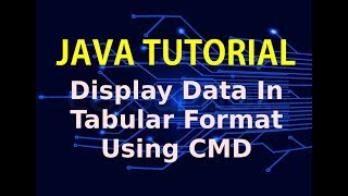 Java : Display Data In Tabular Format In Netbeans ( or Command Prompt) | Java Derby Database