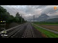 viaggio in cabina innsbruck feldkirch ferrovia dell arlberg austria vista del macchinista 4k