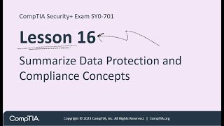 Summarize Data Protection and Compliance Concepts - CompTIA Security+ Exam SY0-701 Tutorial