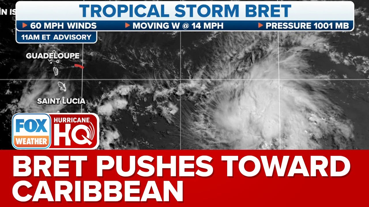 Tropical Storm Warning Issued As Bret Moves Closer To Caribbean Islands ...