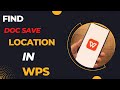 Save WPS document in My file/local storage :android/ios