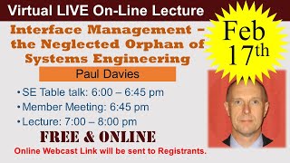 2020-02-17: Interface Management – the Neglected Orphan of Systems Engineering (Davies)